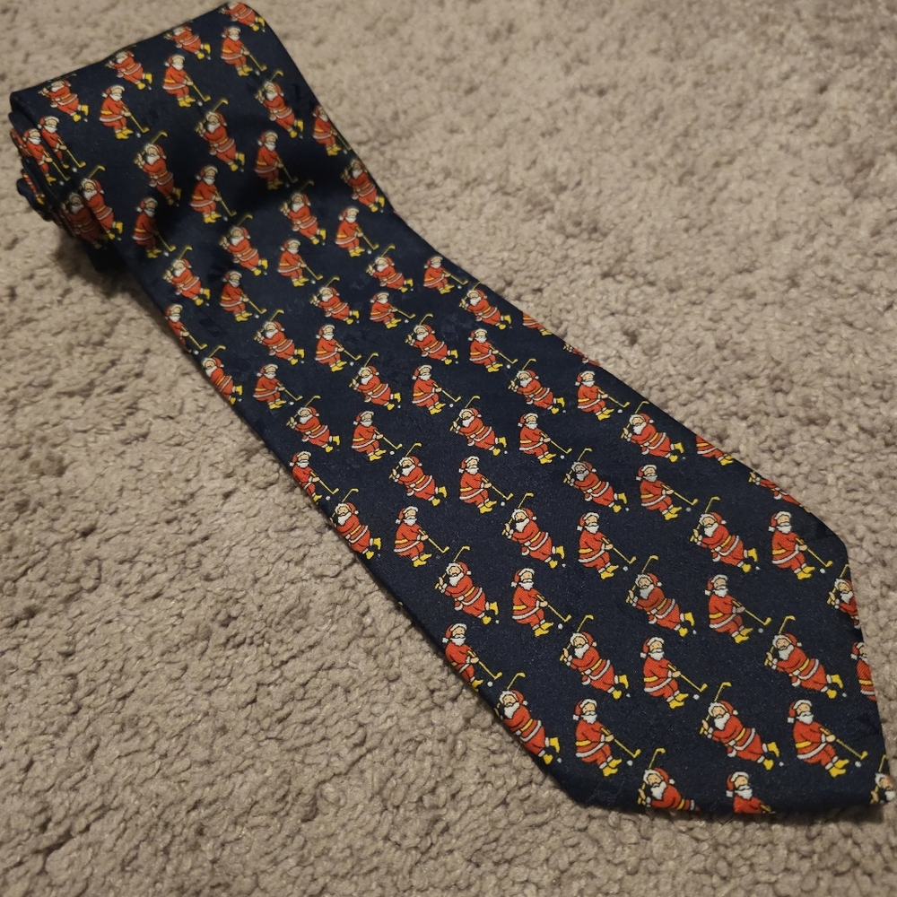 Golfing Santa Tie